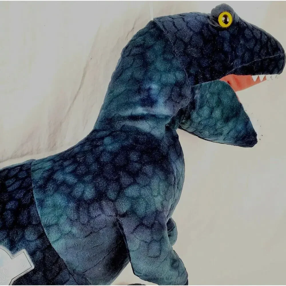BLUE Jurassic World Velociraptor Plush Stuffed Raptor Dinosaur 22” High 42’ Long